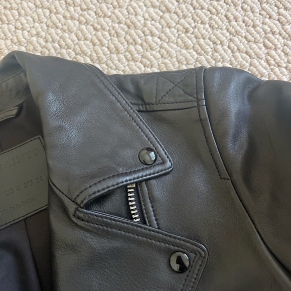 NWOT- All Saints Leather Jacket - Picture 6 of 7
